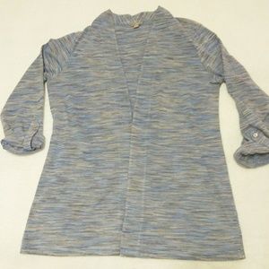 J.Jill Open Cardigan Blue & Gray Size Medium